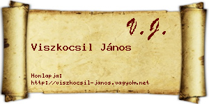 Viszkocsil János névjegykártya